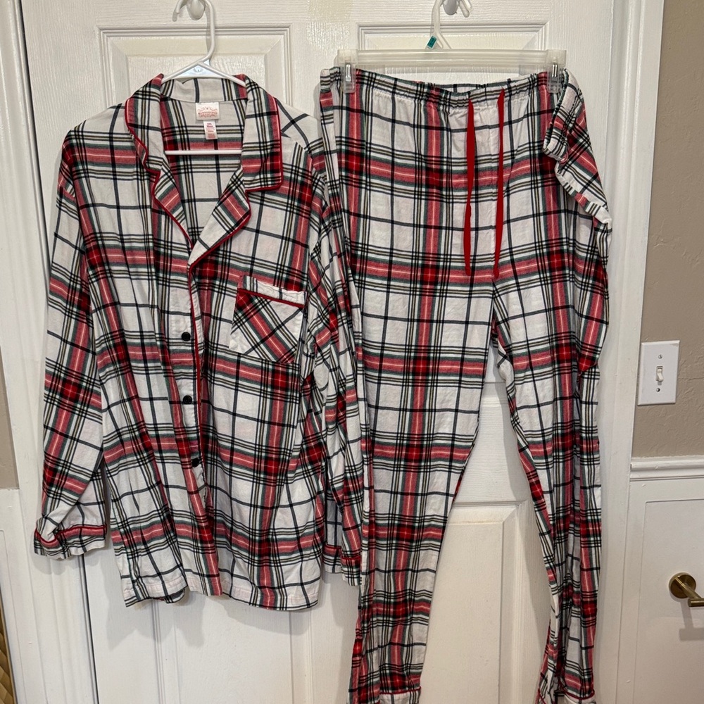 Wondershop Men's Plaid Pajama Set - Red, Black, White